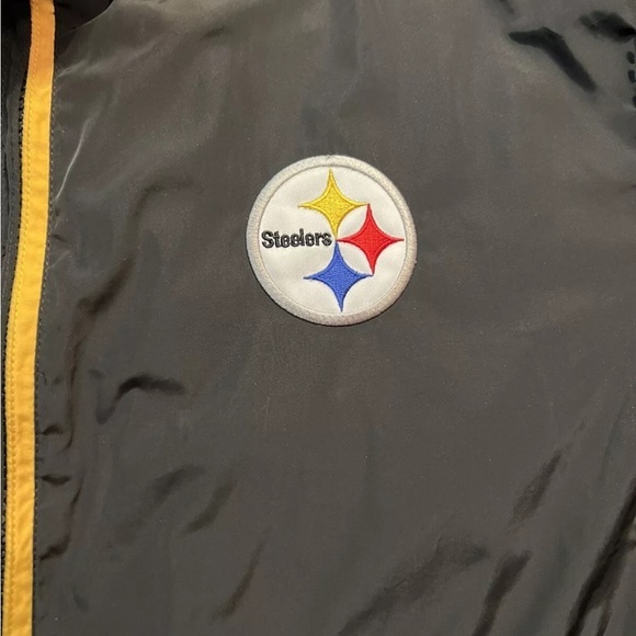 NFL TEAM APPAREL PITTSBURGH STEELERS Men's Lined Windbreaker Jacket XL Full Zip - Picture 3 of 6